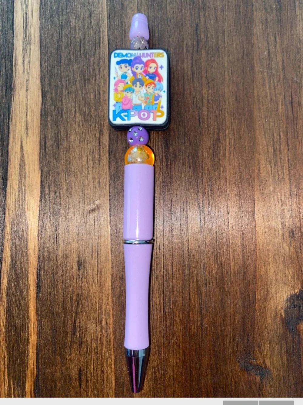 Purple KPOP Charm Phone Pen - Demon Hunters Design